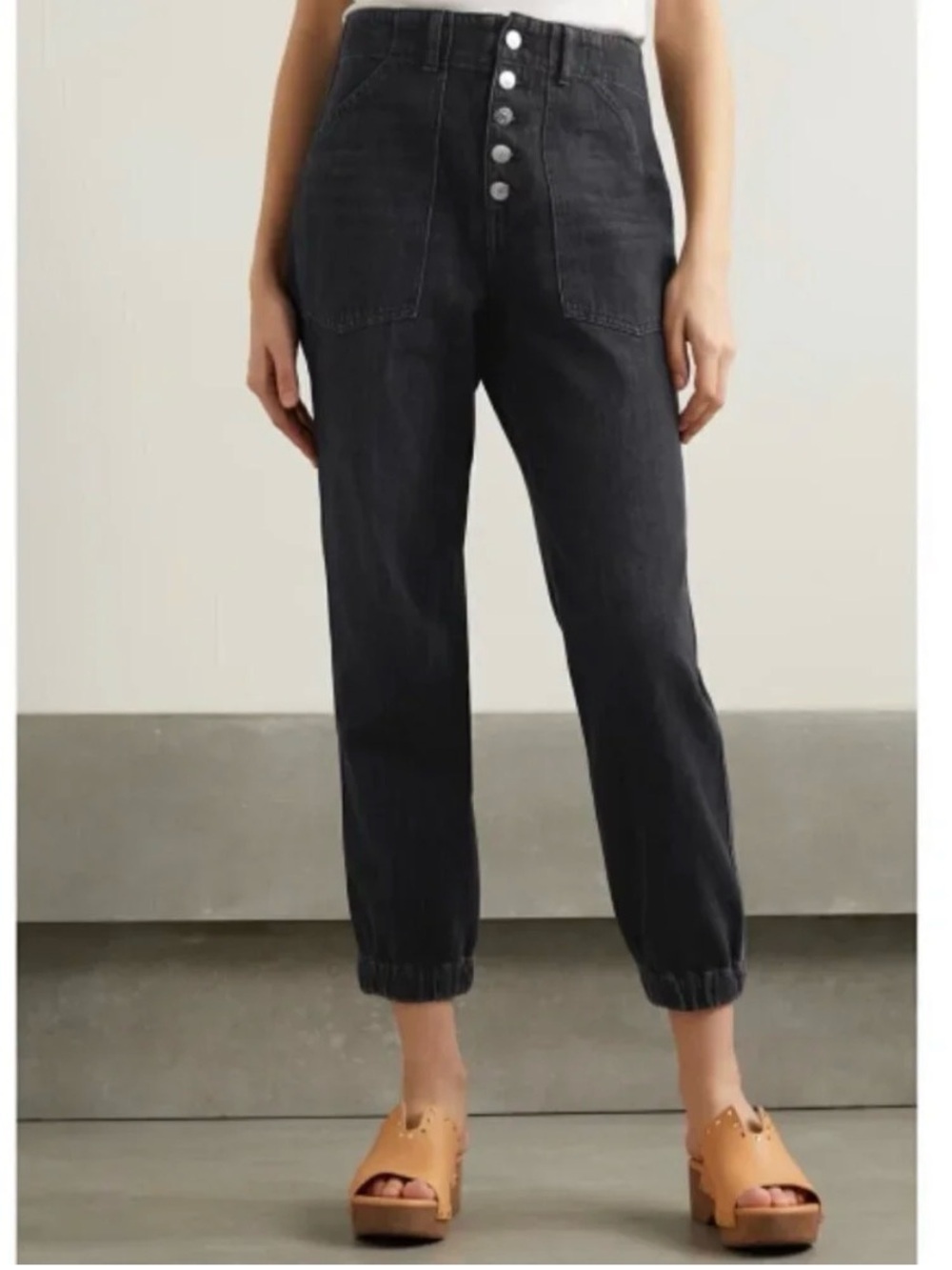 Veronica Beard Bolton Hi-Rise Elastic Hem Jeans